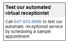 Voice Scheduling with Virtual Receptionist