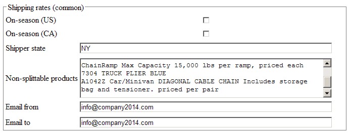 Shipping Rates Common