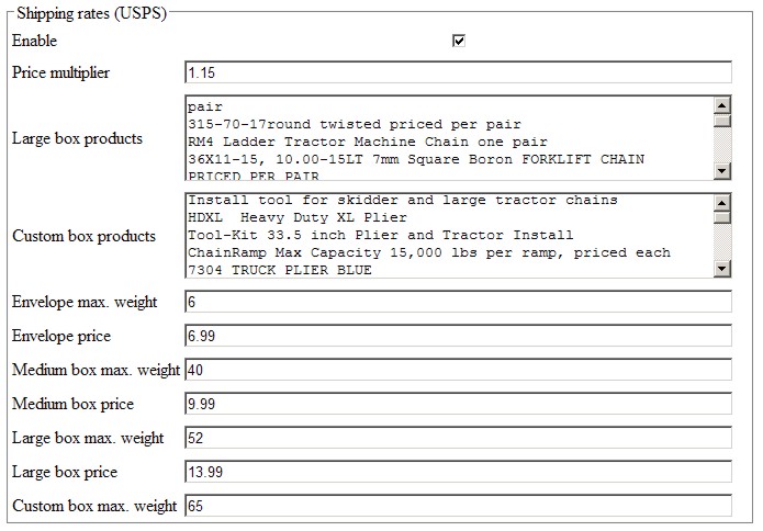 Shipping Rates USPS